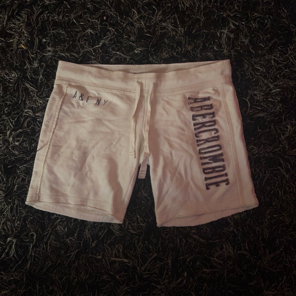 Abercrombie & Fitch White Athletic Shorts for Comfort